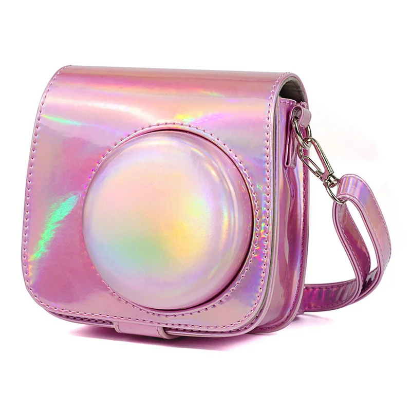 magic pink bag 3-дюймовый ярко мини-пленка фотоальбом 96 карманы с из искусственной кожи мгновенный чехол для фотографий в альбоме для ЖК-дисплея с подсветкой Fujifilm Instax Mini8/8+/9 - Цвет: magic pink bag