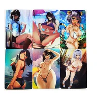 9pcsset acg beauty japanese summer beach wind sexy girls refraction hobby collectibles game anime collection cards