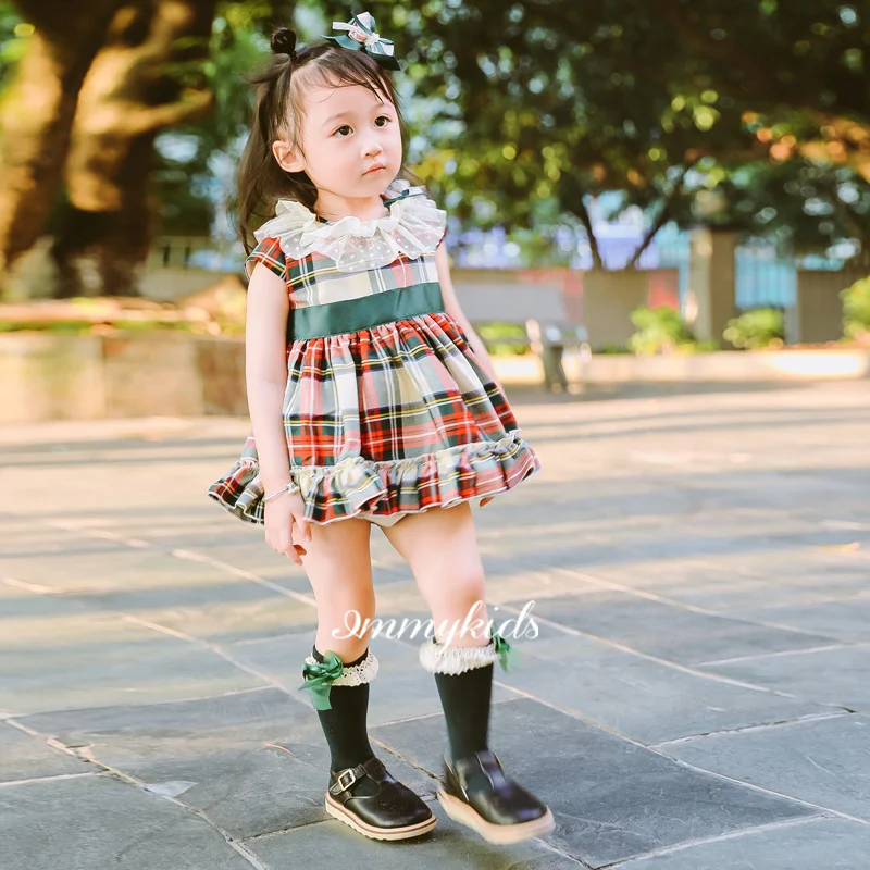 Новое зеленое вязаное платье испанской академии для девочек кардиганы комплект