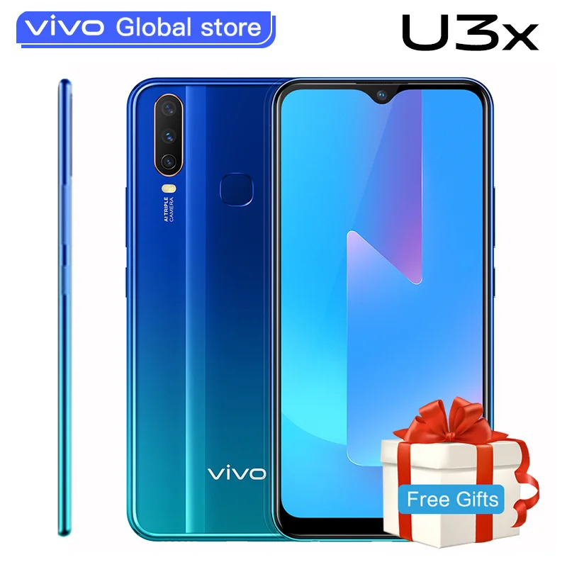 Оригинальный Новый бренд vivo U3x сотовые телефоны Movil Snapdragon 665 5000 мАч большой