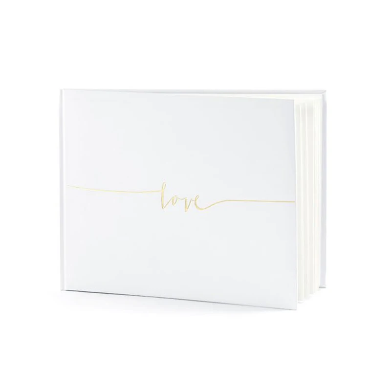 

Personalized White Wedding Album Theme Custom Wedding Guest Book Alternatives Love Signature Wedding Guestbook Check in Book