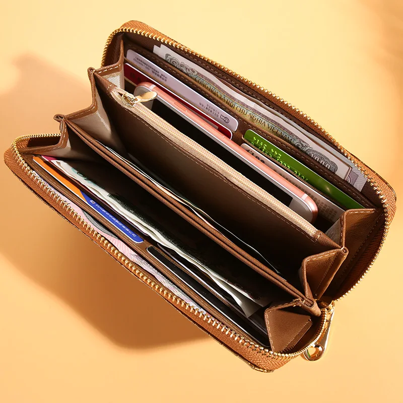 Модный женский кошелек LADSOUL с одной ручкой из искусственной кожи вместительный