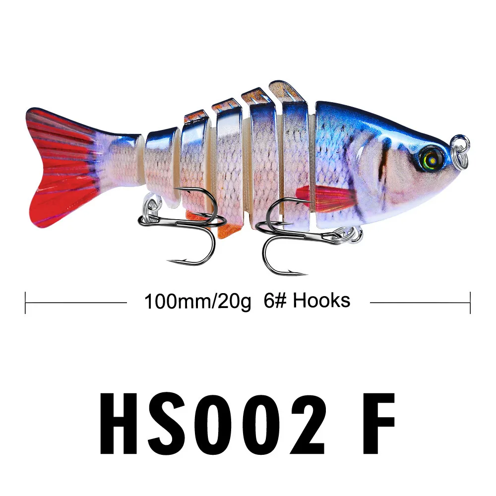 

New Style 10CM 12G/20G ABS Plastic Jointed Fishing Lures 12 Colors Multi Jointed Fishing Lures Hard