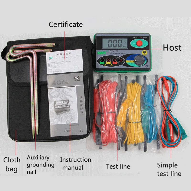 Hot Megohmmeter Digital Earth Tester 0-2000 Ground Resistance Meter Real | Инструменты