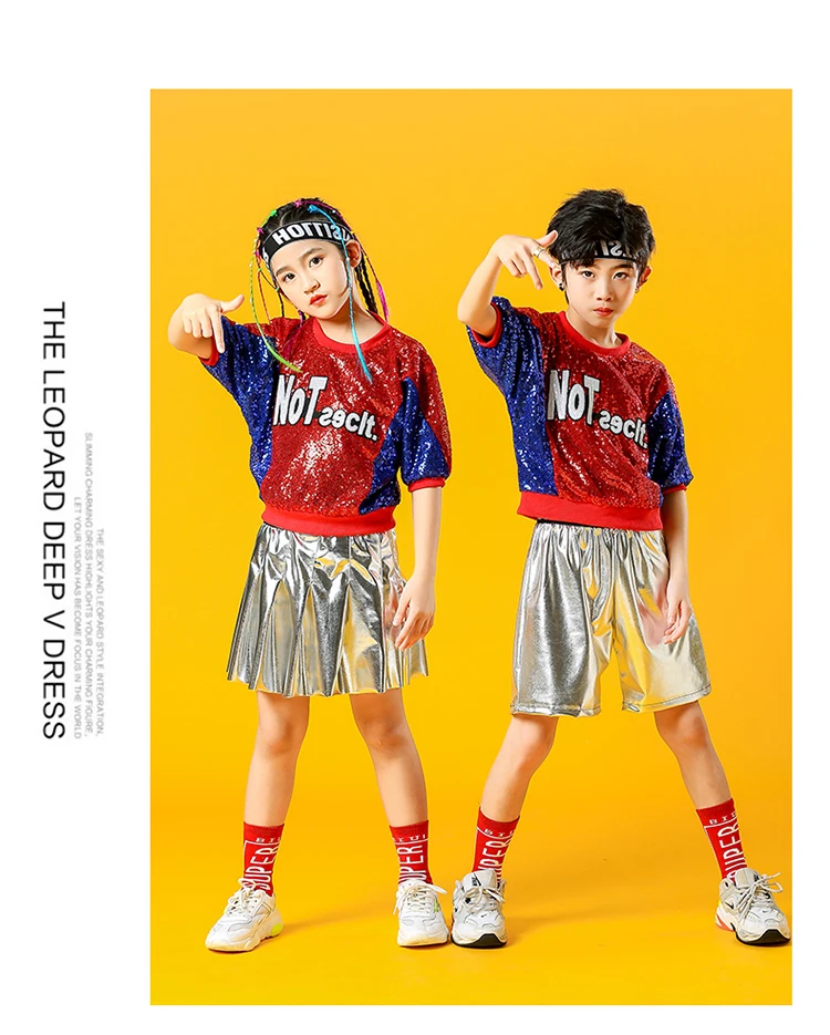 Детские костюмы для джазовых танцев в стиле хип хоп модная крутая уличная