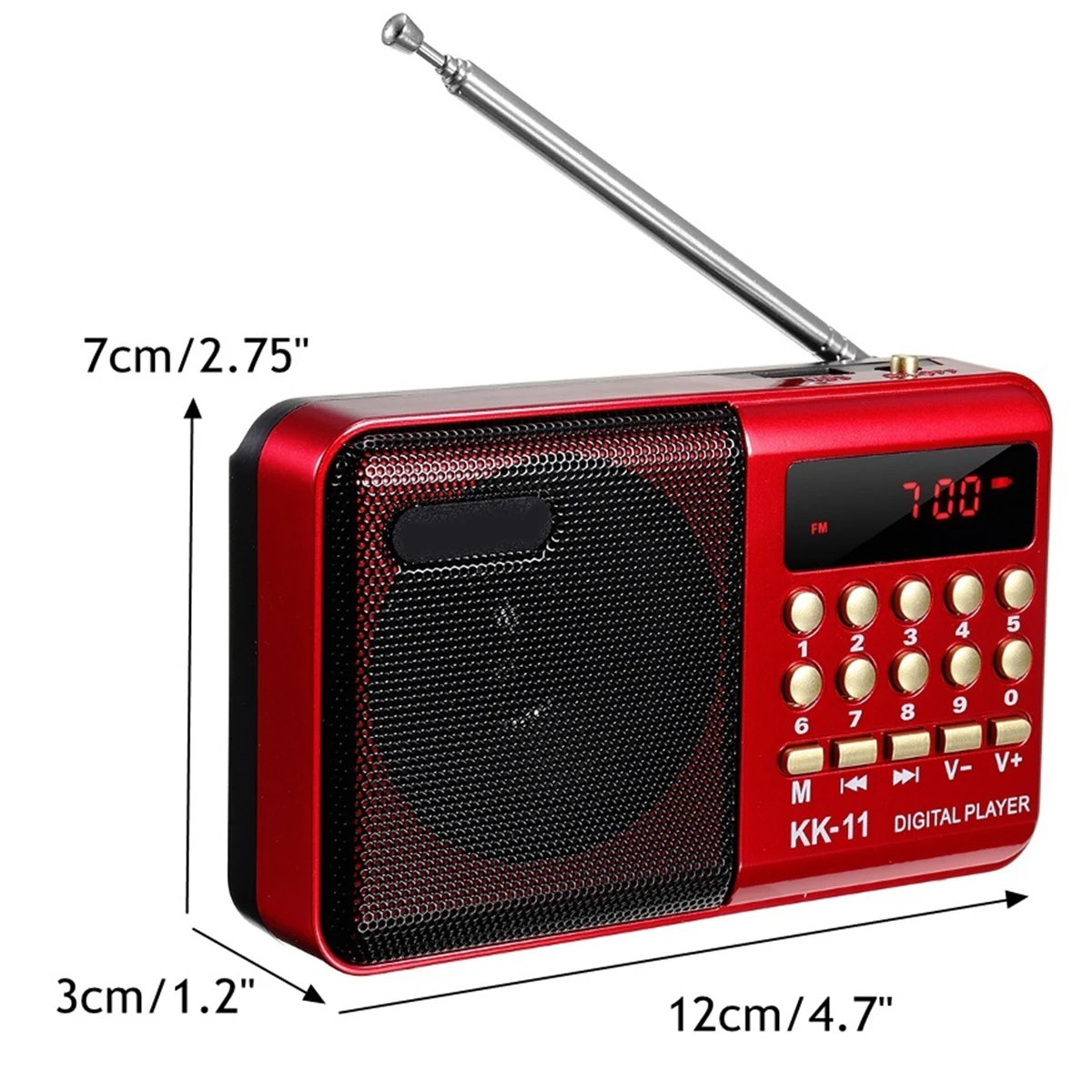 FM-радио SOONHUA колонка музыкальный плеер U-диск ридер с аккумулятором 18650 USB-кабель