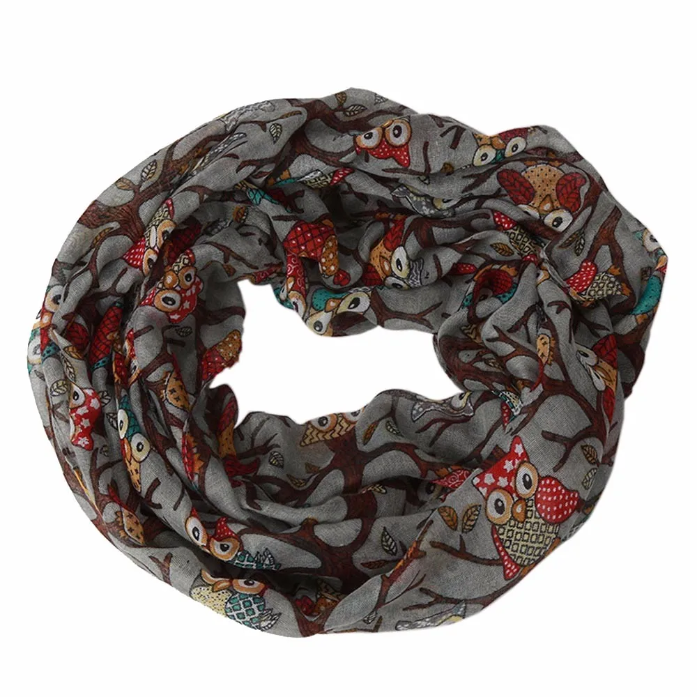 Женский теплый Шарф в виде совы пончо зимний 2019| |