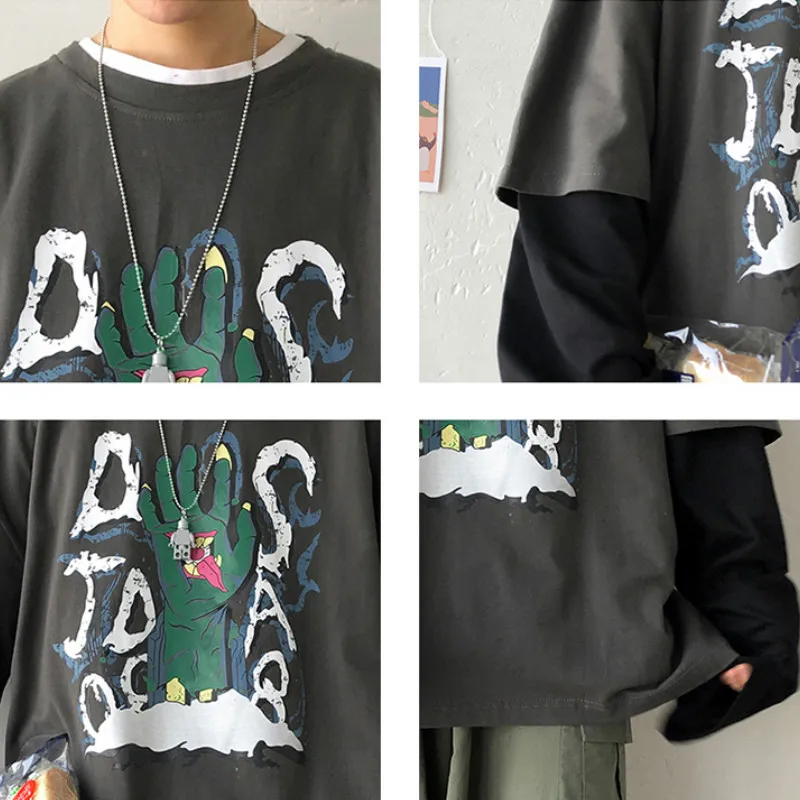 

Fun Print Men Hooded Pullover Fashion Casual Hoodie Oversize Harajuku Swearshirt Couple Clothing Hip Hop Streetwear Male Tops