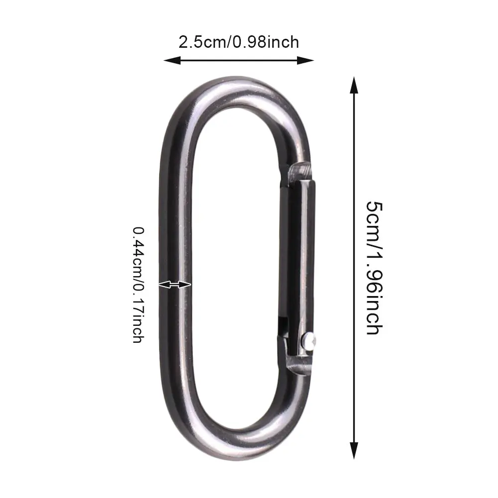 

5/10/20pcs Carabiner Clips Black Oval Hanging Buckle Carabiner Hanging Buckle Small Carabiners for Water Bottle and Harness