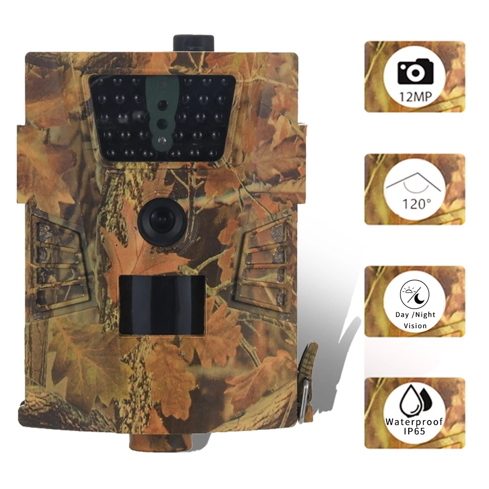 

Suntekcam HT-001B Trail Camera 12MP 1080P 30pcs Инфракрасные светодиоды 120 Нм охотничья камера IP65 водонепроницаемая камера с углом обзора градусов