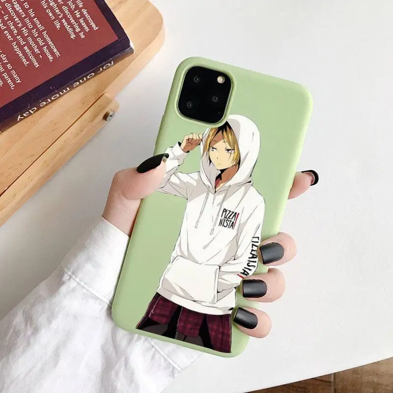 

Kenma Kozume Of Haikyuu Phone Case Candy Color for iPhone 6 7 8 11 12 s mini pro X XS XR MAX Plus