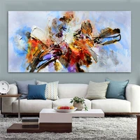 reliabli art abstract colorful canvas painting wall art pictures for living room decorative picture color block cuadros no frame