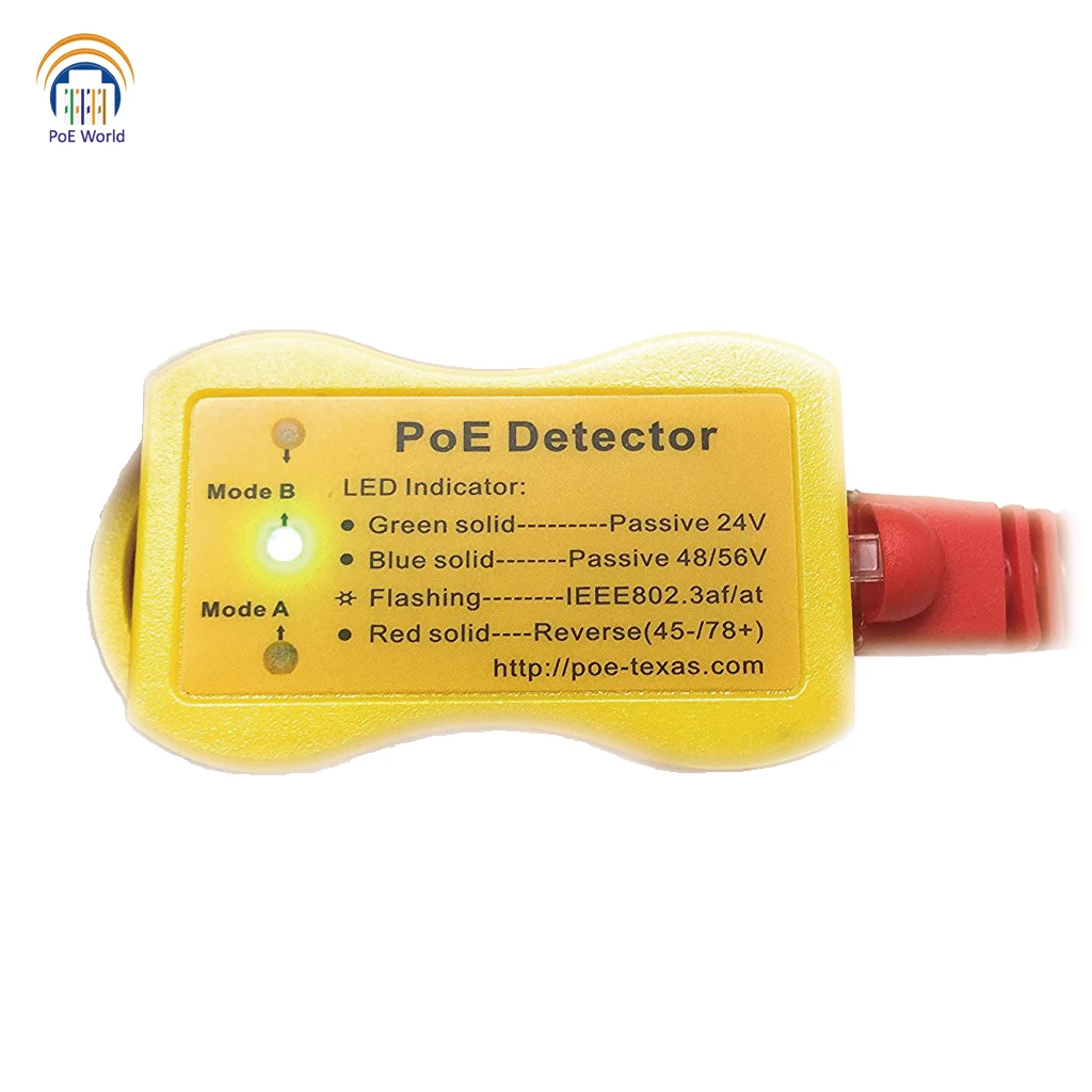 Инжектор PoE мир Тестер с портом детектор Мощность over Ethernet тестер подключен к RJ45