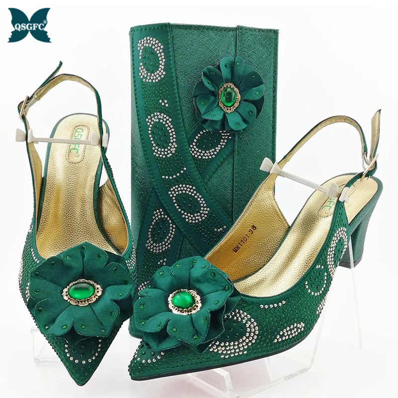 Новейший комплект из туфель и сумочки в нигерийском стиле Итальянский дизайн