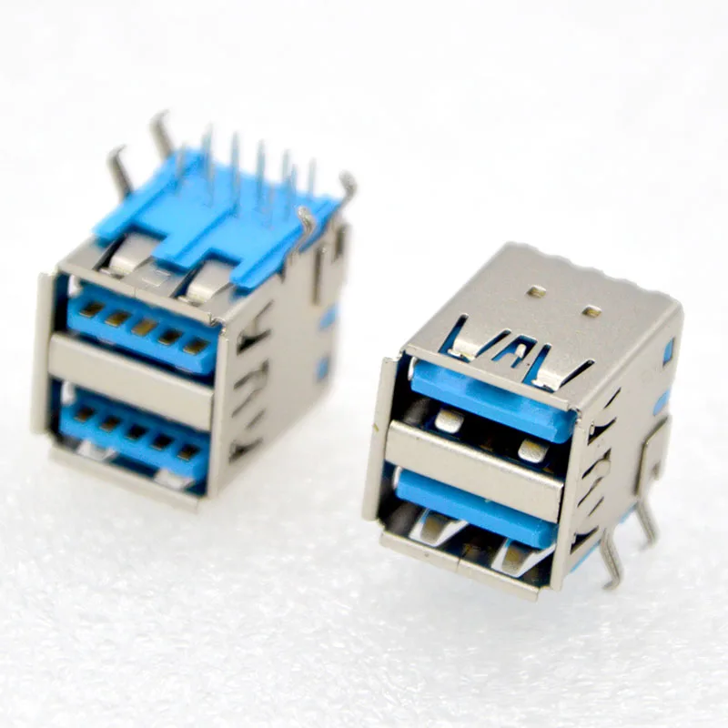 10 шт. новинка 3 0 USB разъем AF тип A 90 градусов печатная плата двойной интерфейса
