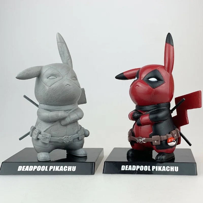Фигурка аниме TAKARA Pokemon Pikachu косплей Дэдпул Пикачу милые игрушки детская кукла ПВХ