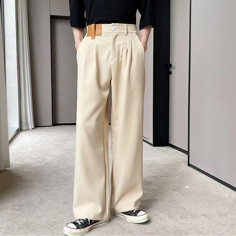 

Мужские деловые брюки, брюки в офисном стиле, повседневные, с поясом, в Корейском стиле, 2021