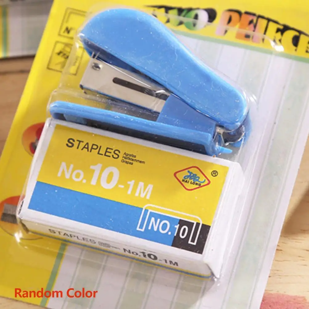 

1 Pc Portable Kawaii Super Mini Stapler Useful Mini Random Color Set Office Staples Binding Stationery Stapler Small I9U1