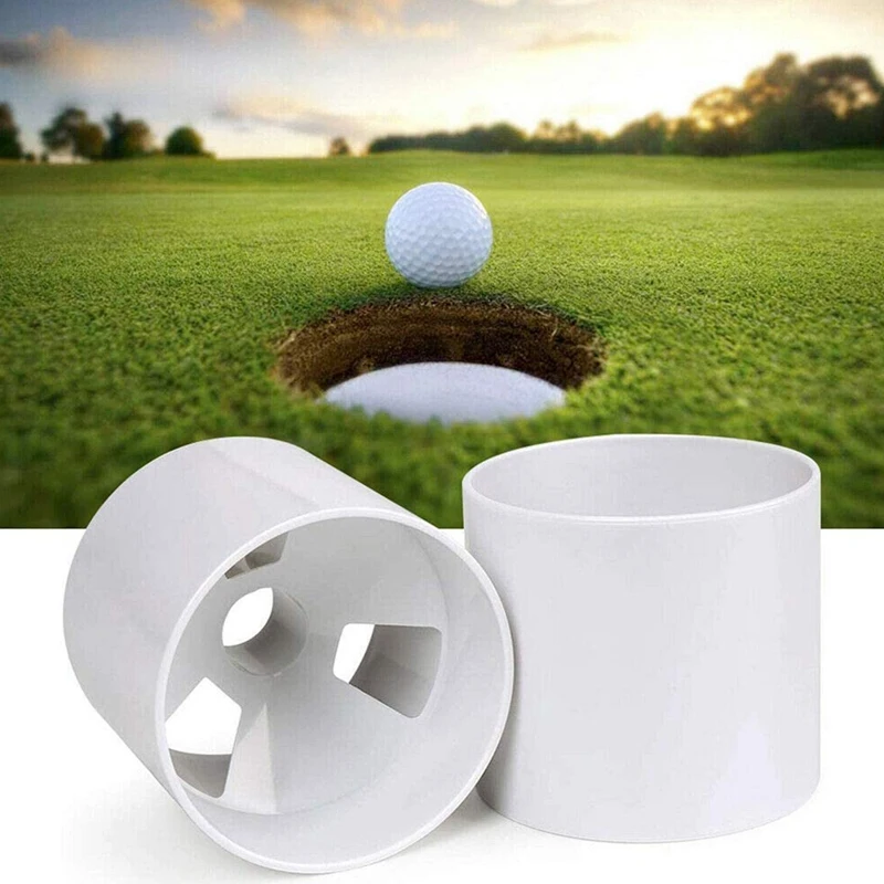 

Golf Hole Putting Cup for Practice Putting Green Set of 2 Cups, ABS White