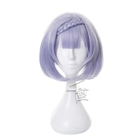 game genshin impact noelle women short wig with braid cosplay costume heat resistant synthetic hair wigs