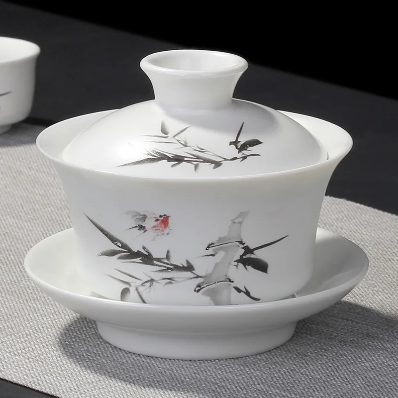 Высококачественный чайный набор элегантная китайская чайная чашка Gaiwan