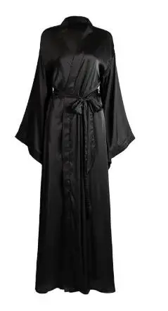 

Fashion Sexy Pajama Dress Lingerie with Robe Long Sleeve Lace Nightgown with Belt Sleepwear Satin Women Bridesmaid Bathrobe