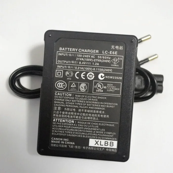 Камера Батарея Зарядное устройство EU Plug LC-E6E LCE6E LCE6 LC E6 E6E для цифровой однообъективной зеркальной камеры Canon EOS 70D 60D 6D 7D 5D2 5D3 LP-E6 GV99