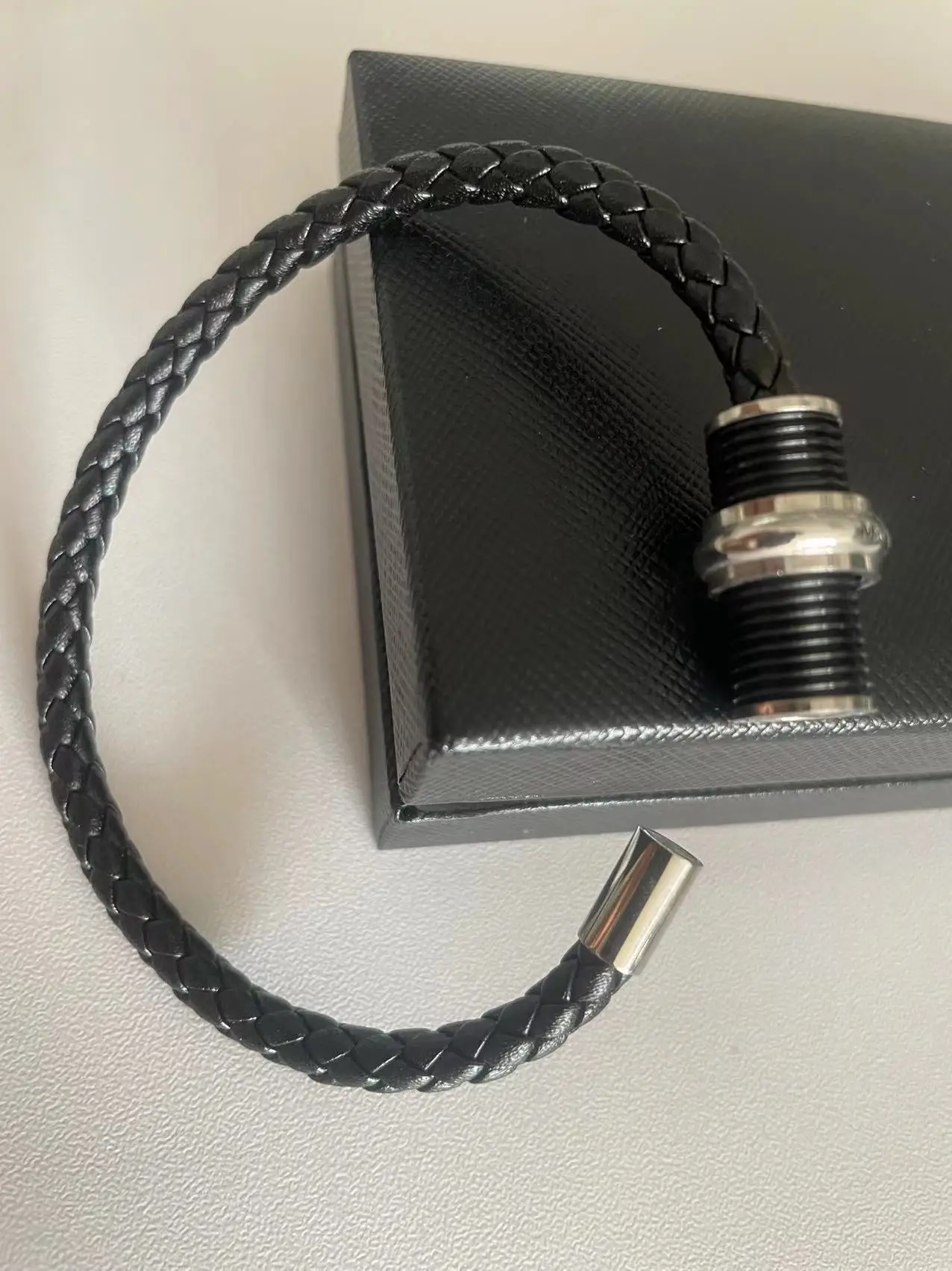 

Wholesale Men Magnetic High Quality Leather rope Blance Bracelet