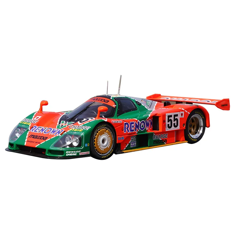 

1/18 Metal alloy die-casting simulation car model Mazda787B 55# Rally car Adult collection Toys for children Family display