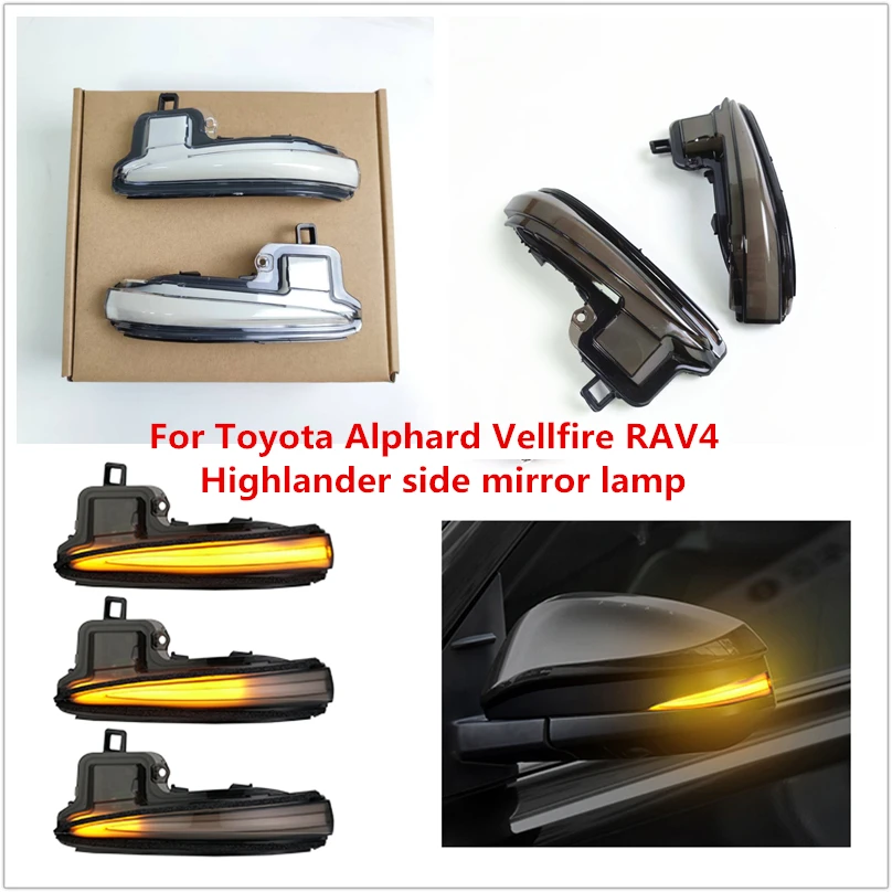 2 шт. Светодиодные поворотники для Toyota Alphard Vellfire AH30 Tacoma 2016-2019 RAV4 2019-2020 Highlander 2020