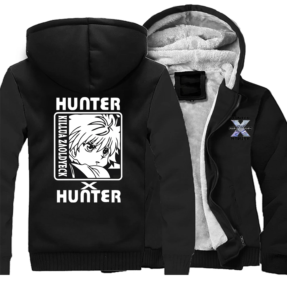 

Толстая Мужская толстовка HUNTER×HUNTER с японским аниме, куртки-бомберы Killua Zoldyck, теплая толстовка, тканевые куртки-бомберы, мужские теплые куртк...