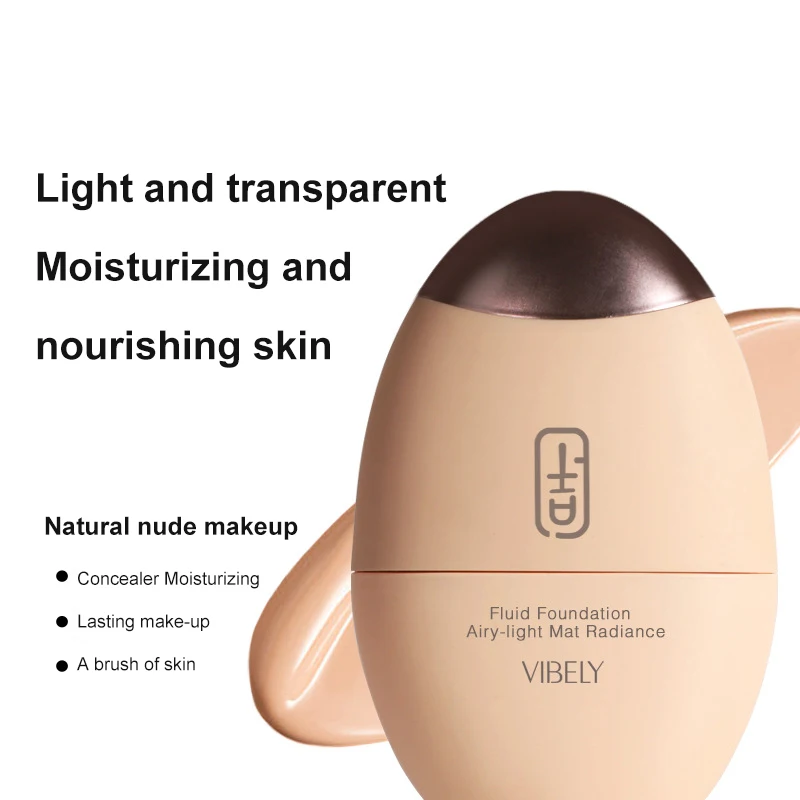 

Bright White/Natural Liquid Foundation With Brush Waterproof Moisturizing Concealer Brighten Facial Complexion Makeup Cosmetic