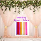 Тюль из органзы с кристаллами, 48 см * 5 мпартия, рулон ткани для украшения свадьбы, дня рождения, Нового года 5zsh015