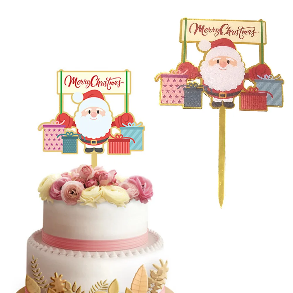 

Hot Acrylic Cake Topper Happy Birthday Cake Toppers Baby Shower Party Christmas Cupcake Topper Kids Gifts Favors Cake Decoration