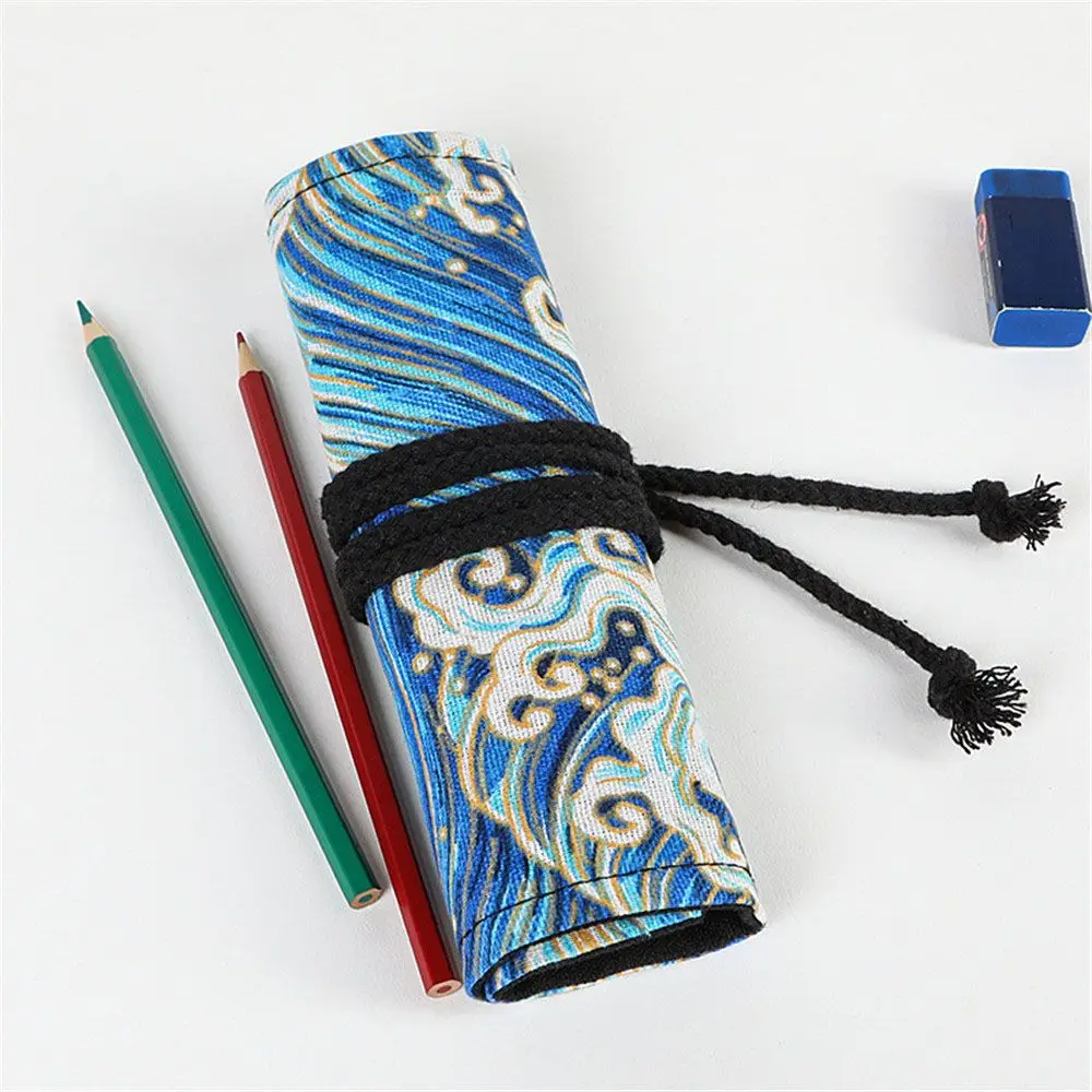 Милый школьный чехол для карандашей студентов холщовый ручек Большая большая