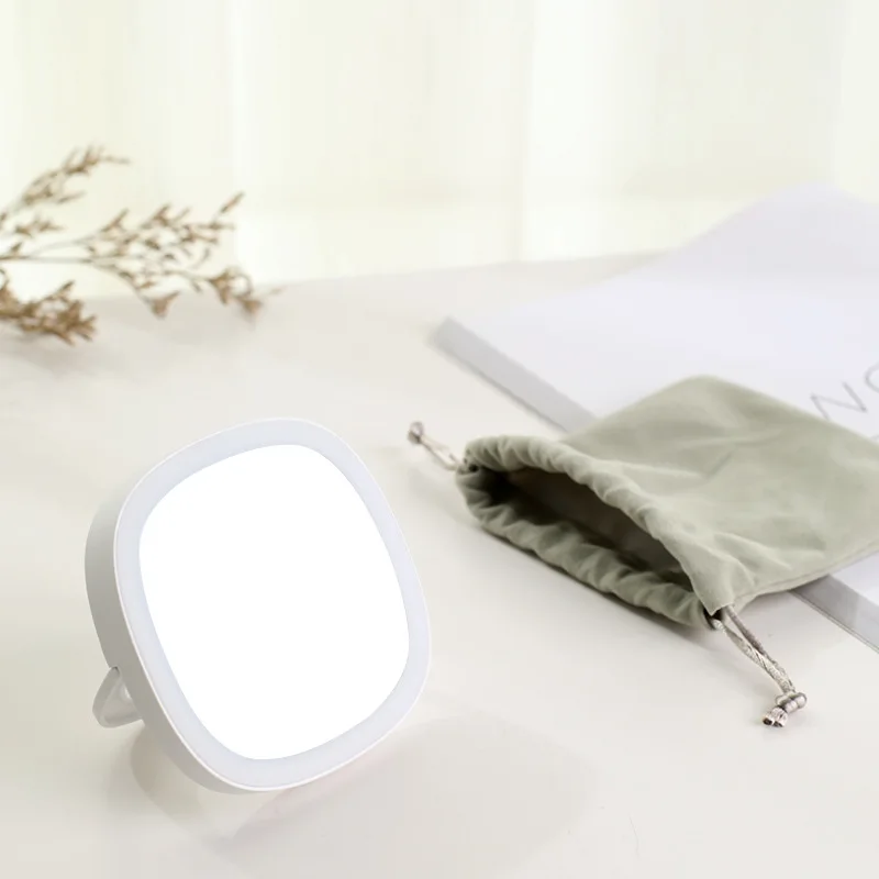 

Dimmable Mini Makeup Light Mirror Girl Right Hd Light Up Mirror For Make Up Pocket 300 Led Mirror Light Cute Night Lamp Sytmhoe
