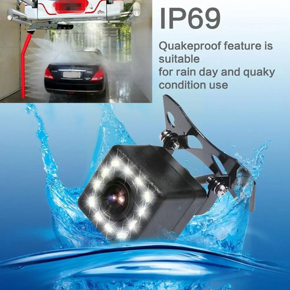 

New Car Rear View Camera, Universal Waterproof 4led 170 Night Reversing Control And Device Degree T7l9