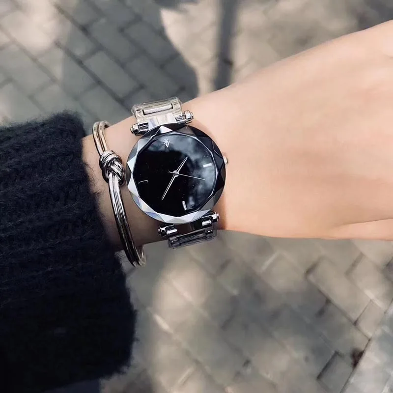

The new female watch edge face waterproof mechanical watch stainless steel quartz watch high-end brand leisure watch luxury