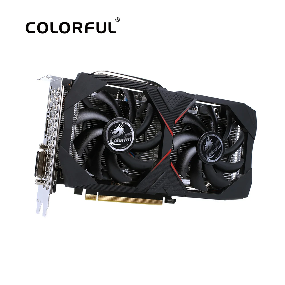 Красочные GeForce RTX 2060 6G графическая карта Nvidia GDDR6 GPU игровая видеокарта 1365-1680 МГц PCI-E 3,0 placa de видео для ПК