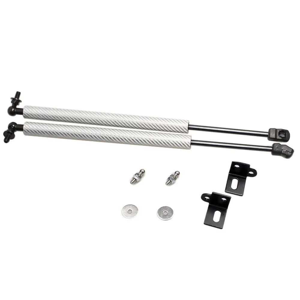 silver carbon fiber Для Toyota Corolla E160 E170- 2x передний капот модифицирует газовые стойки из углеродного волокна поддержка подъема амортизатор - Цвет: silver carbon fiber