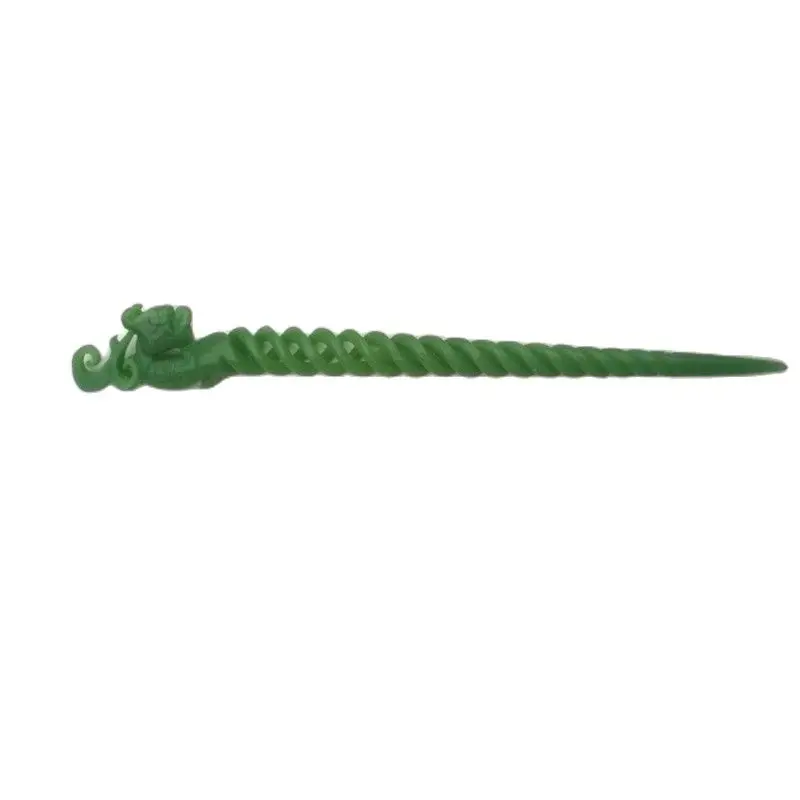 

Manual sculpture exquisite traditional Chinese green jade phoenix hairpin