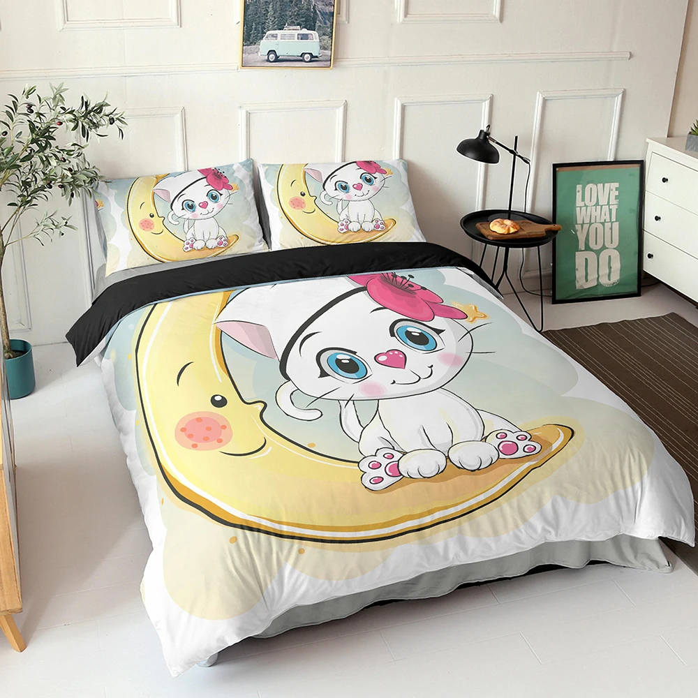 Комплект постельного белья из 2/3 предметов с 3D рисунком Милого Животного медведя