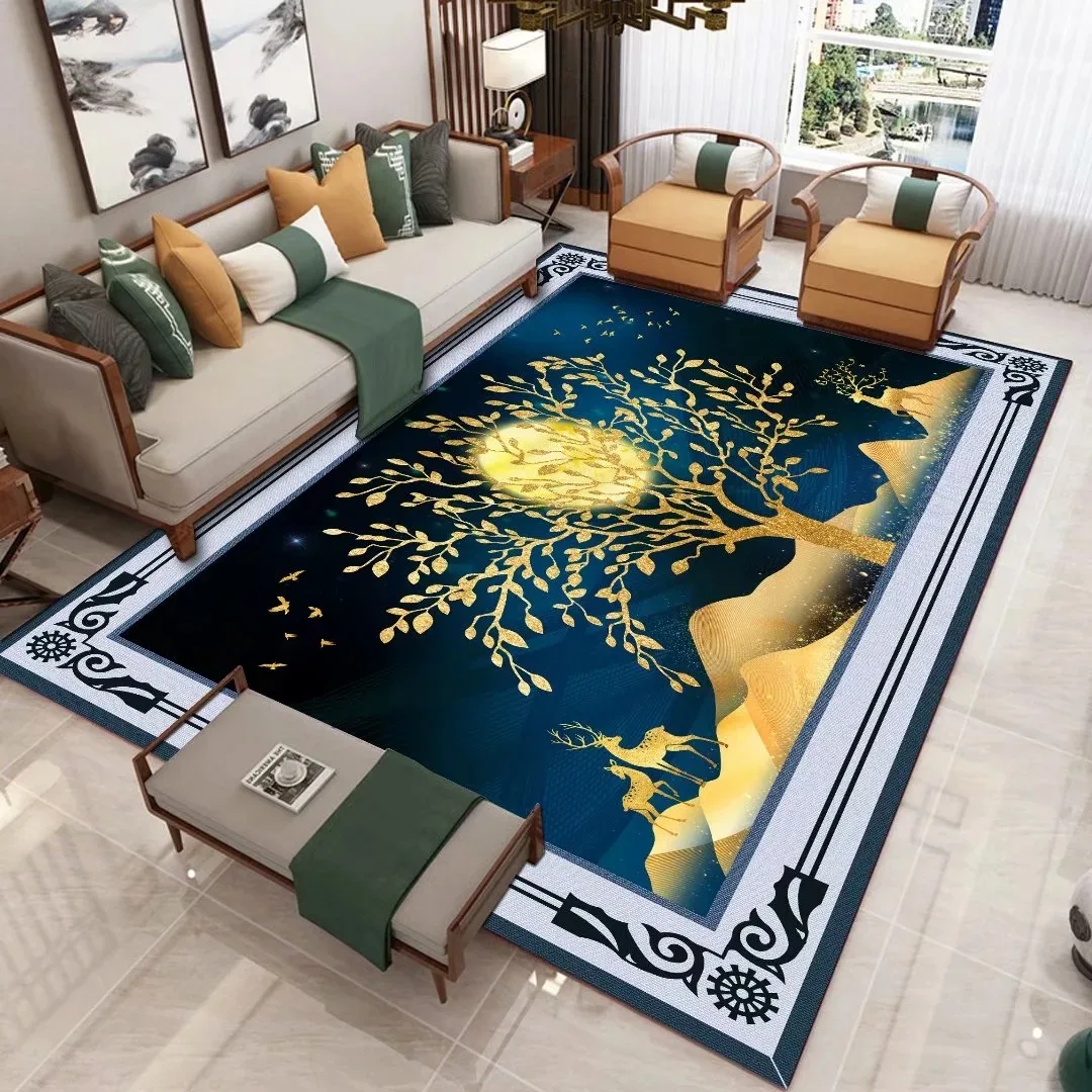 Modern New Chinese Style Carpet Living Room Sofa Coffee Table Light Luxury Home Bedroom Cute Cat Porch | Дом и сад