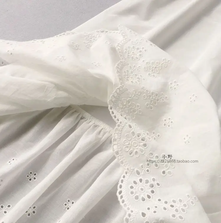 Белая длинная Нижняя юбка из чистого хлопка с рюшами однослойная тонкая Женская