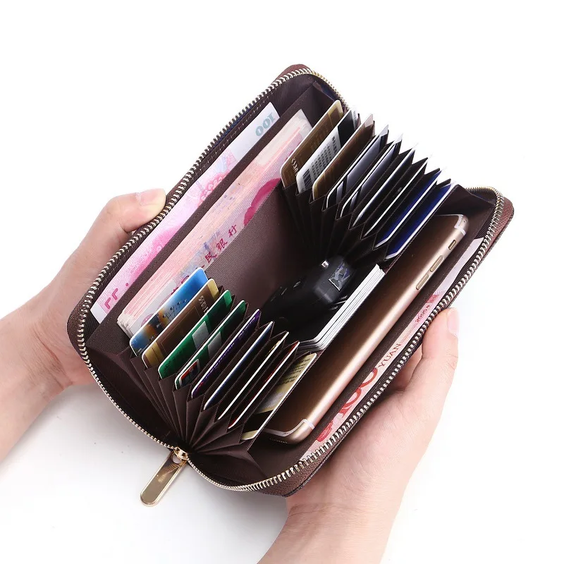 

Men Long Clutch Wallet Large Capacity Wallets Female Purse Lady Purses Phone Pocket Card Holder Carteras Multi-card Package