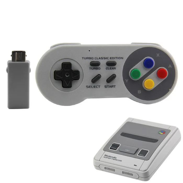 Беспроводной контроллер SNES 2 4G классический супер хост Мини-Игровой с поддержкой