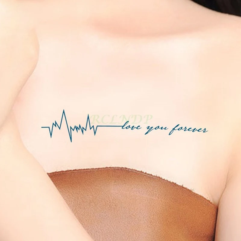 Водонепроницаемая Временная тату-наклейка английские буквы &quotlove you forever&quot