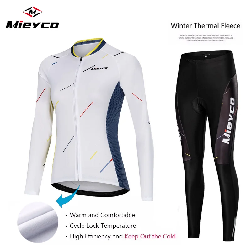 

Mieyco Winter Cycling Sets Thermal Fleece Cycling Jersey Bicycle Clothes Cycling Clothing Women Keep Warm Outdoor Running Jacket