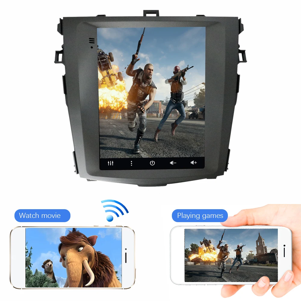 Автомагнитола 2 Din на Android с GPS для Toyota Corolla 2007 2011 мультимедийный вертикальный экран