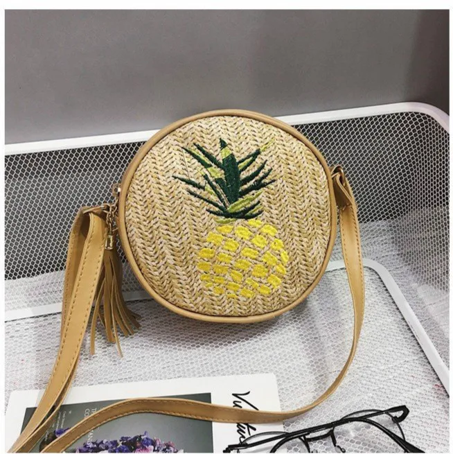 Лето Высокое качество сумки на плечо круглый Ротанговые соломенные Вьетнам